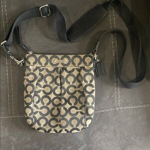 Coach Black and Tan Crossbody Bag